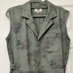 Lucky Brand Green & Floral Jumpsuit